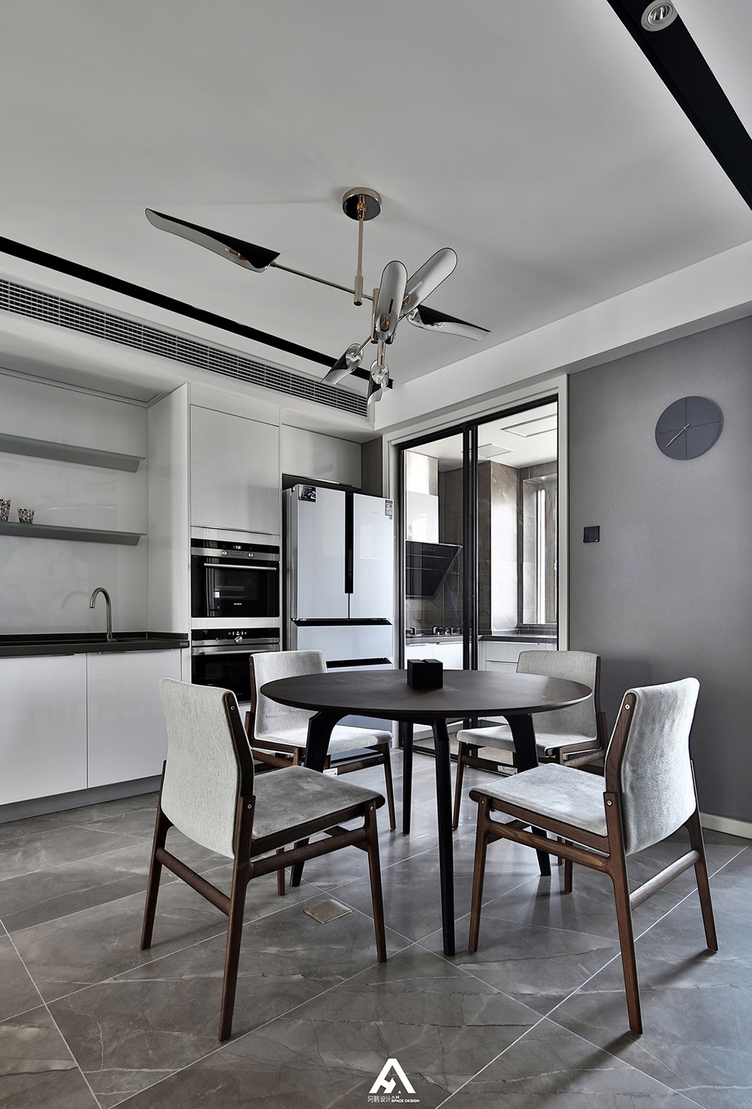 140㎡沉稳灰色系家居  阿鹤设计-19
