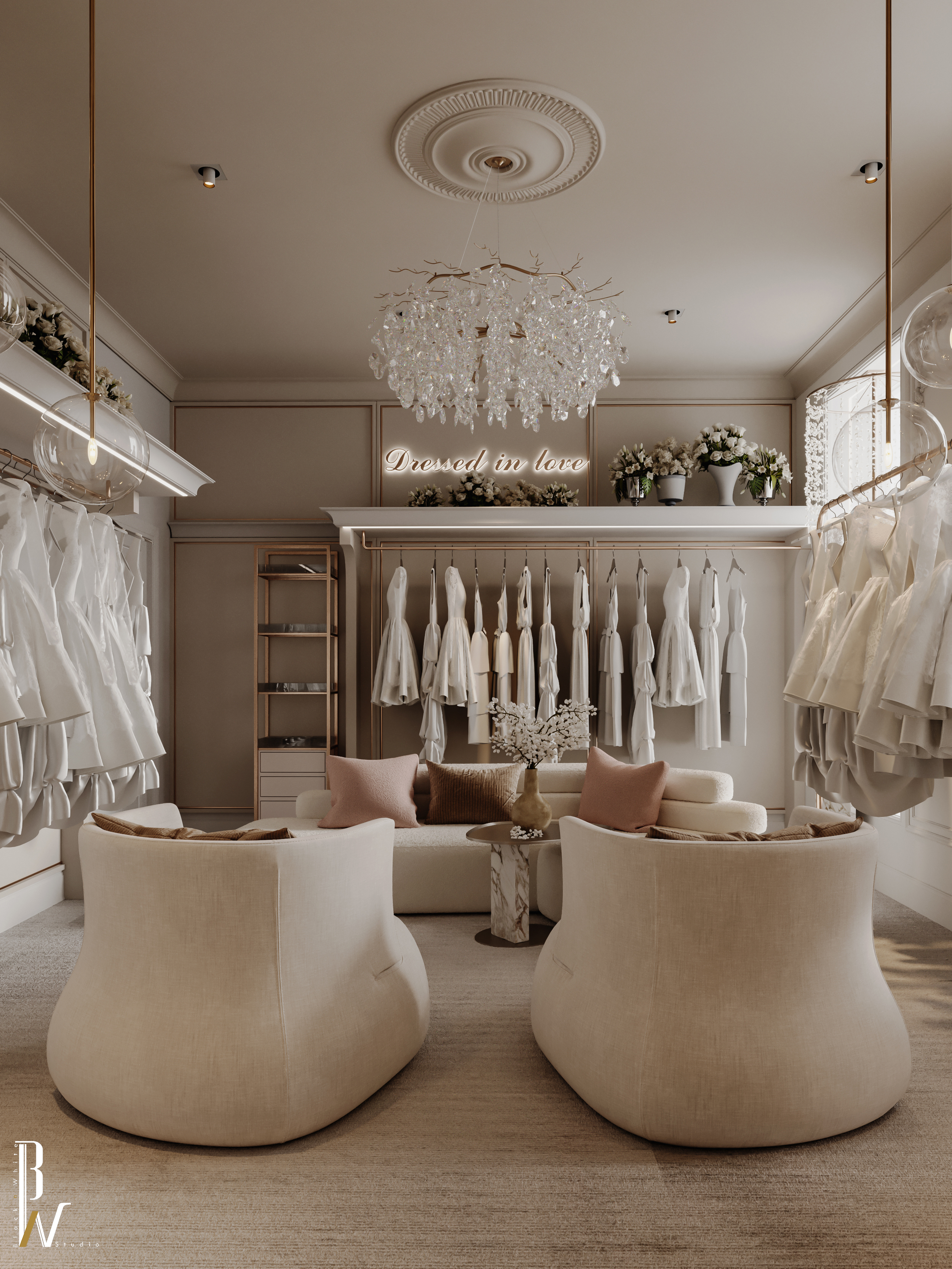 Bridal Atelier Interior（婚纱工作室室内）丨Black N White-11