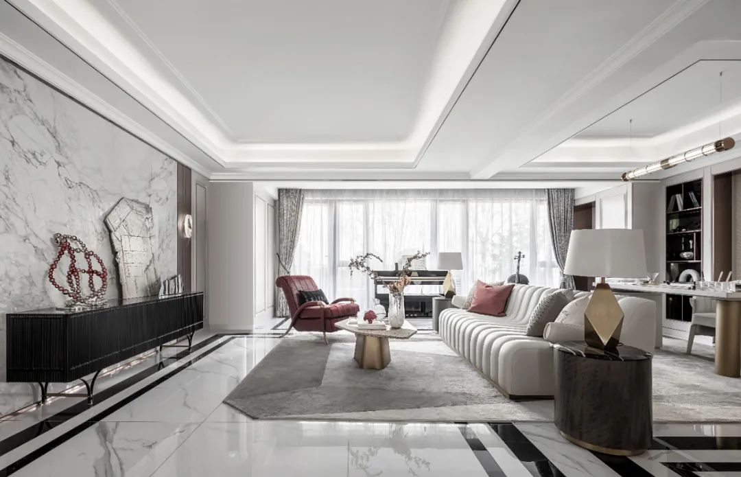 银川中海半岛华府·现代中式宝格丽风尚住宅丨中国银川丨广州灵西里渡软装饰设计有限公司-47