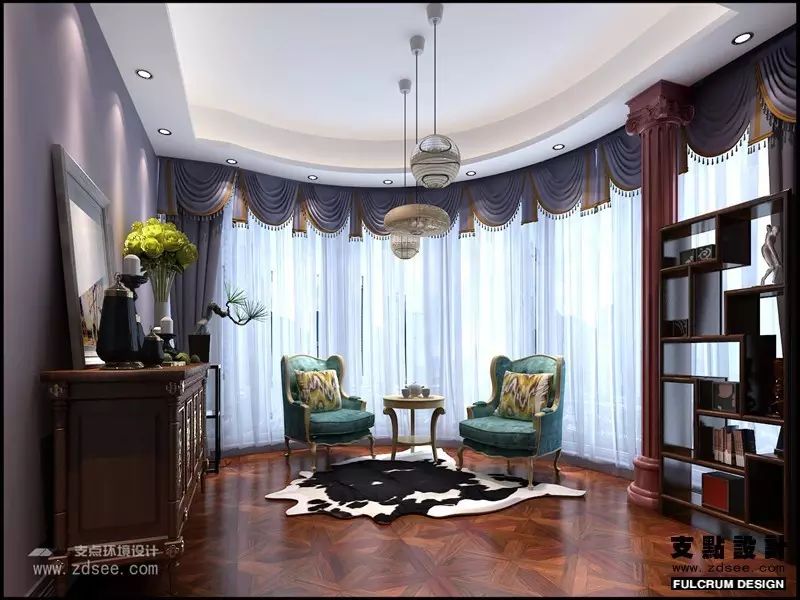 武汉碧海花园别墅美式混搭设计，享受低奢品质生活-44