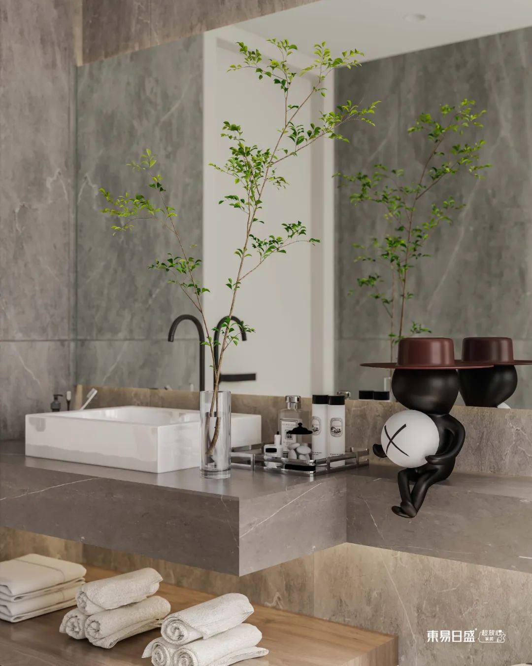 时尚软装+温馨配色，打造200m²现代美居-49