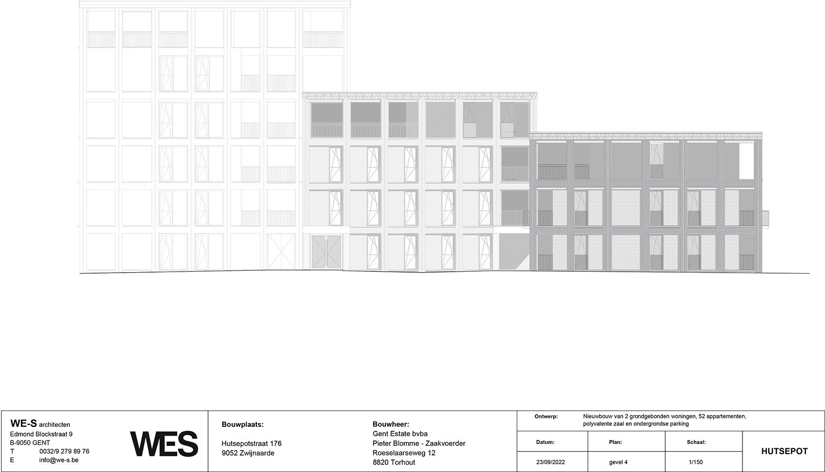 Hutsepotstraat:54 套公寓丨比利时丨WES architects-51