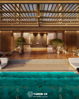 TarkinCG-KAFD Hotel with Skypool Visulization