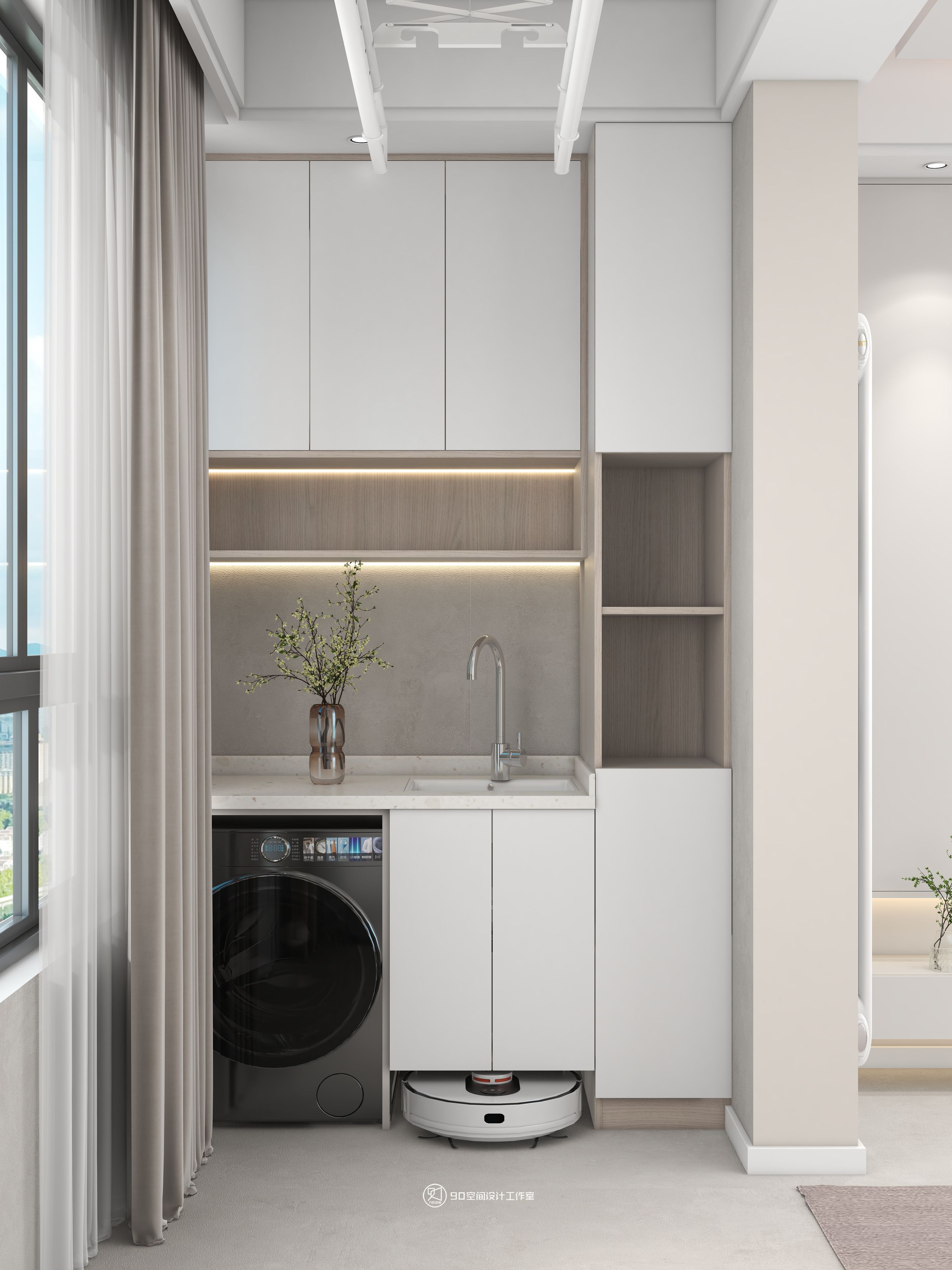 星月糖现代奶油风格丨90 空间设计-13