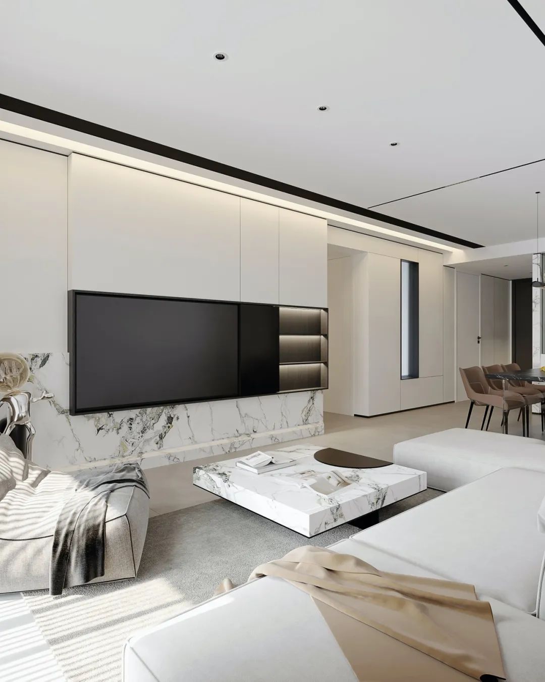 尚城舍影|100㎡简约轻奢三口之家-29