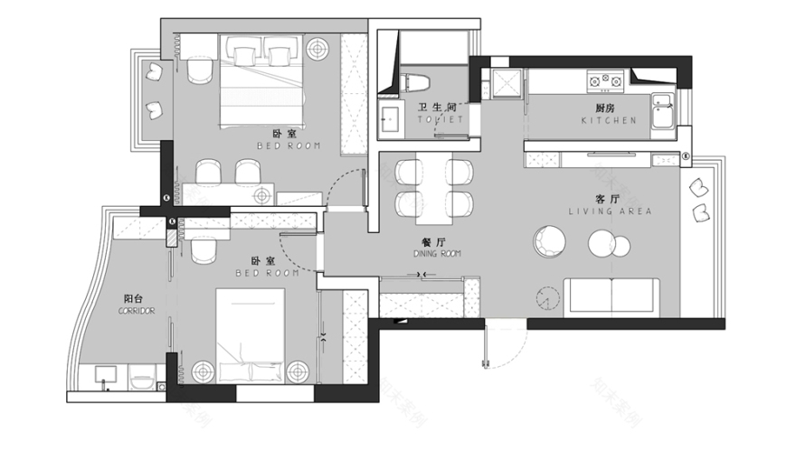 100㎡现代简约住宅 会筑空间设计-24