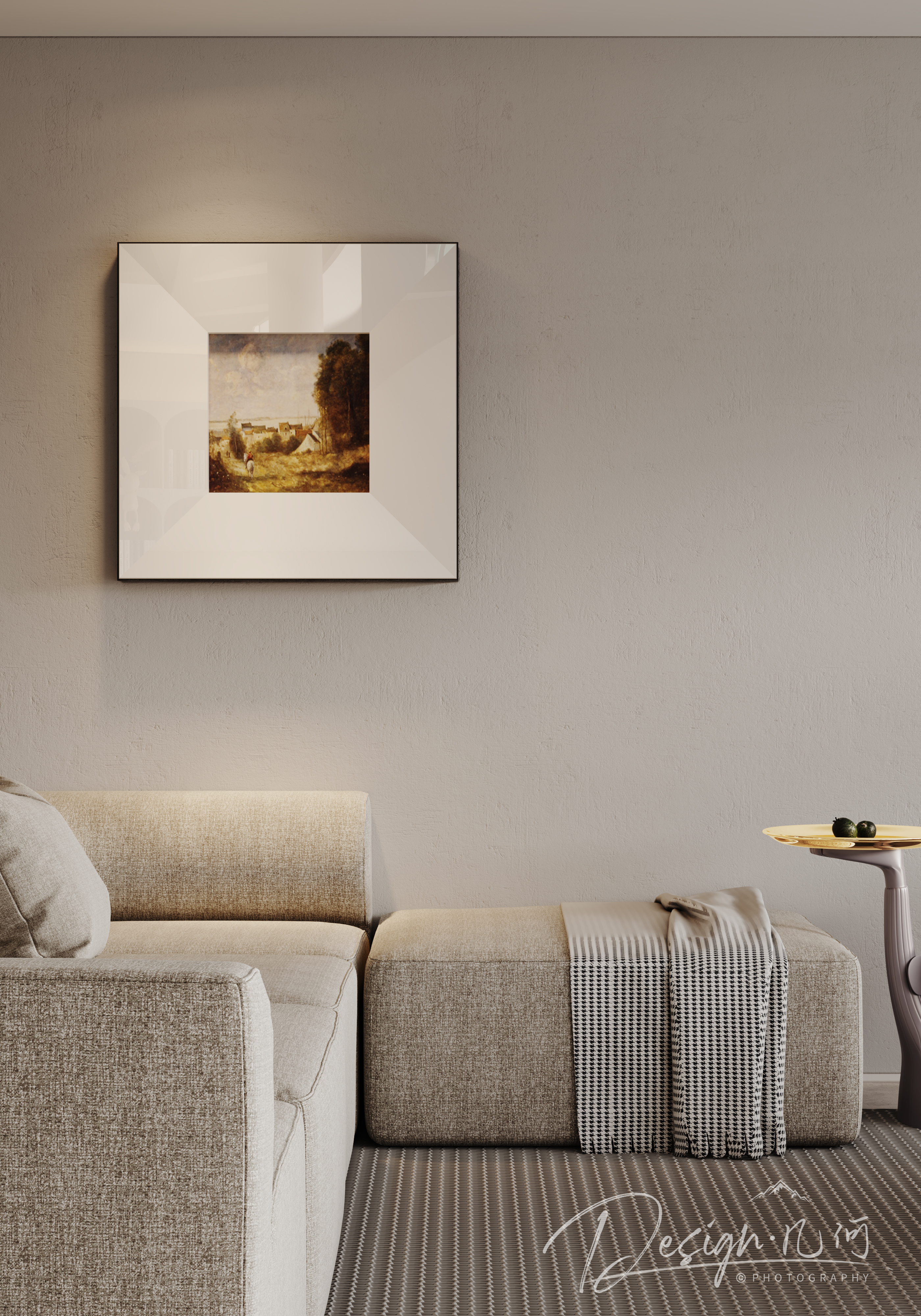 几何空间视觉表现 | 国建翠园现代客餐厅-7