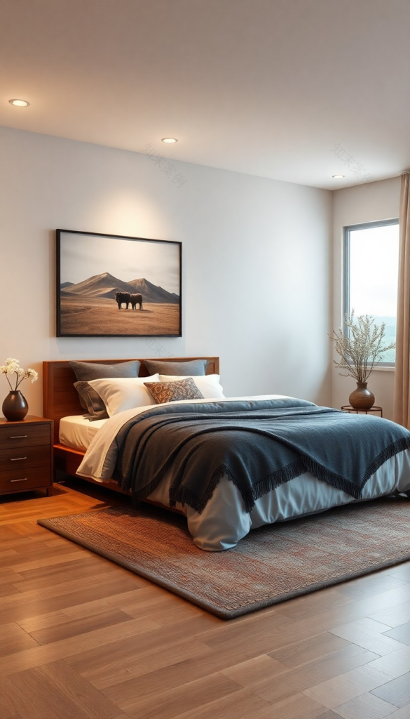 现代西方风格宁静卧室设计案例-62