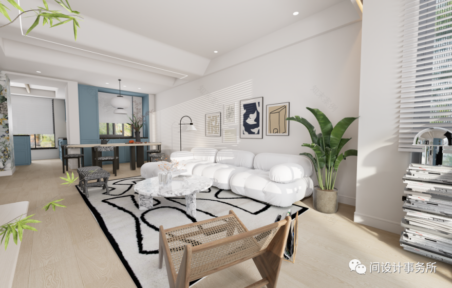 普达北苑 · 蓝色梦幻中的艺术居家丨间·设计事务所-33