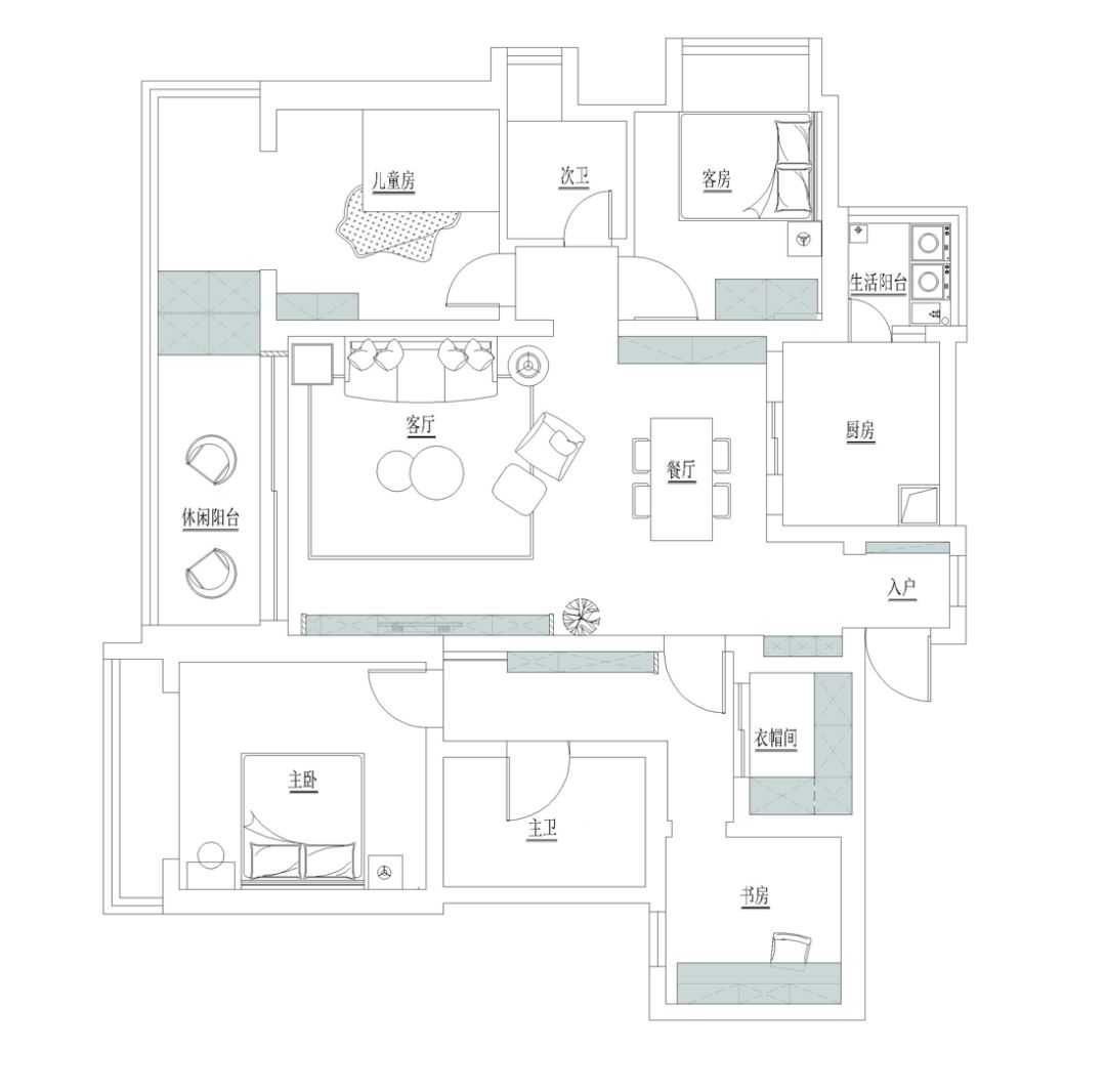 《天空城》 | 清羽设计打造 146㎡舒适自然之家-27