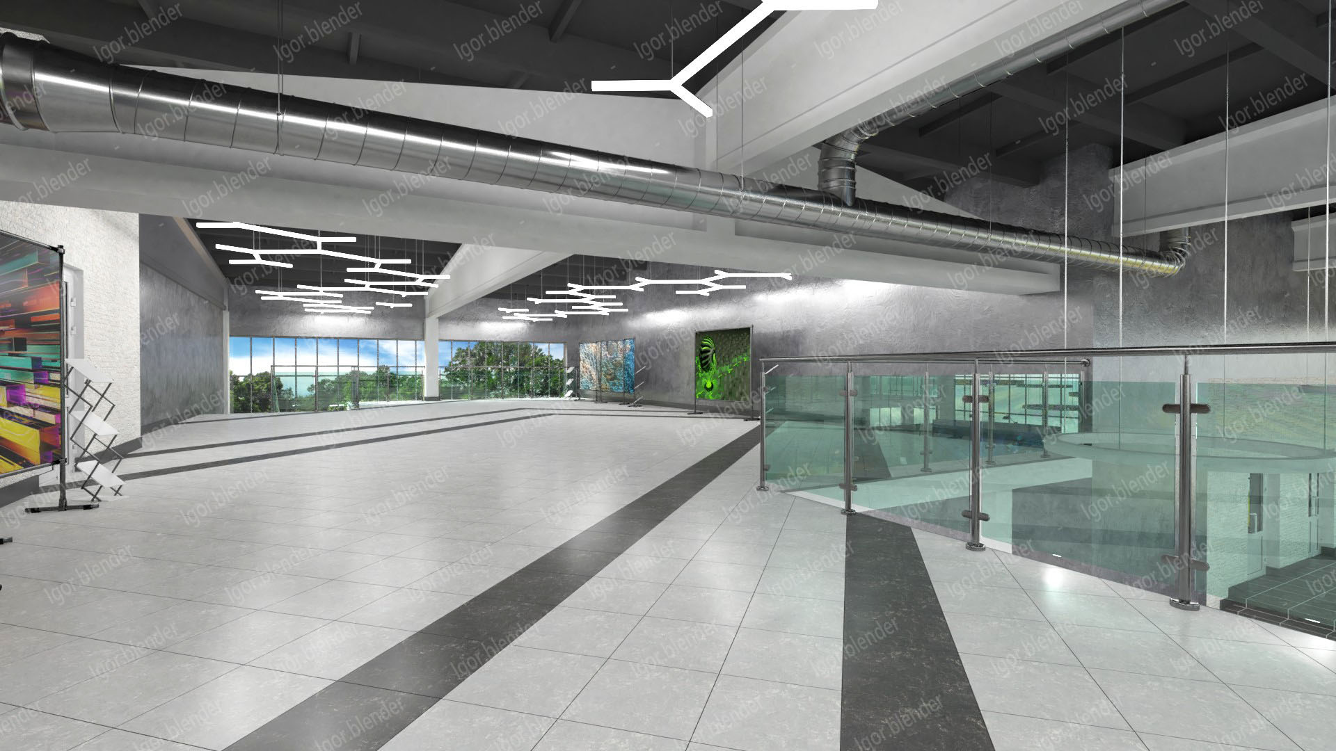 Интерьер выставочной зоны в стиле LOFT-7