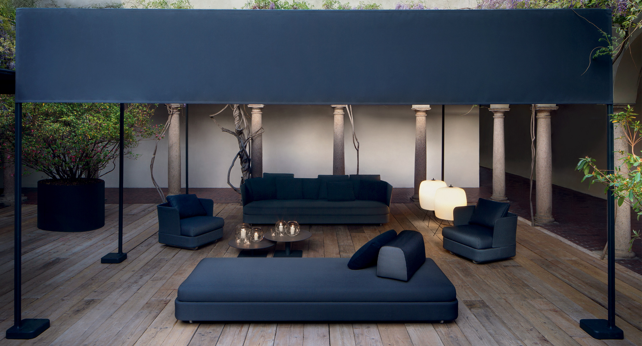 Cove, modular sofa and pouf - Paola Lenti - Outdoor-13