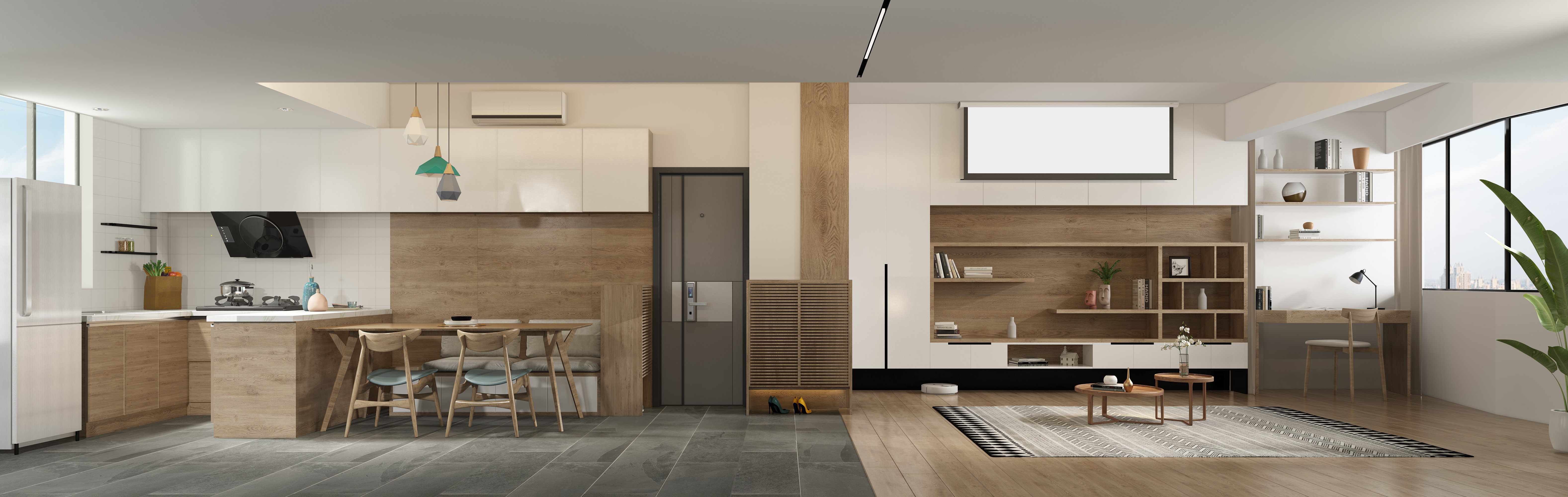 深圳口山全案设计：宝安·海滨广场，四代同堂的温馨家-4