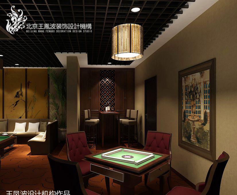 
台球厅设计 珠江帝景台球会所 王凤波设计机 -0