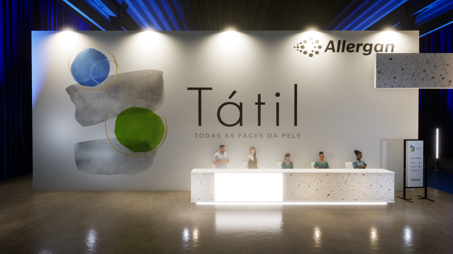 Cenografia Allergan Tátil lançamento-1