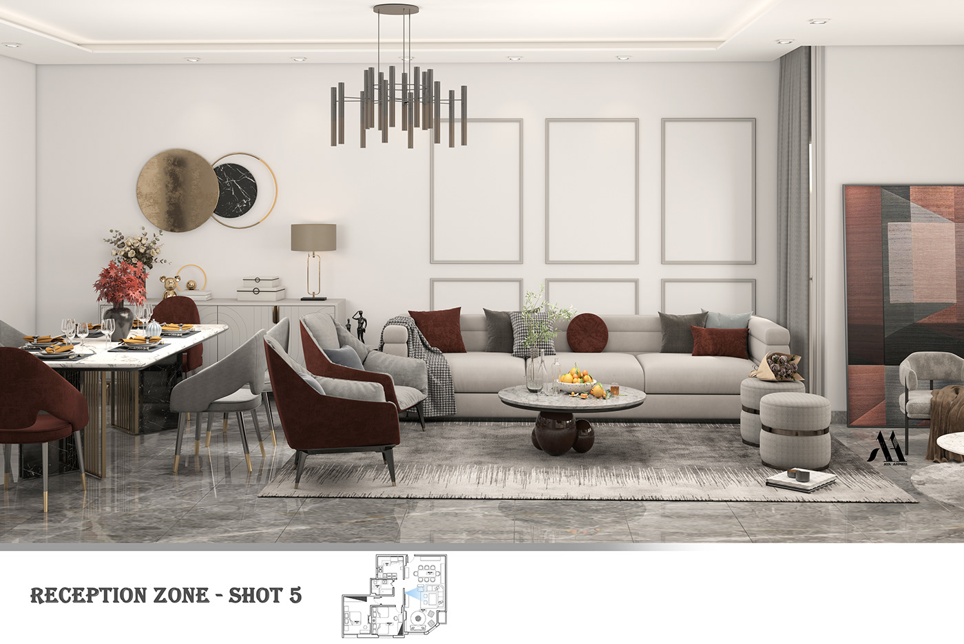 Anastasiya Gushchina丨平层丨An apartment Project Design & Shop Drawings-4