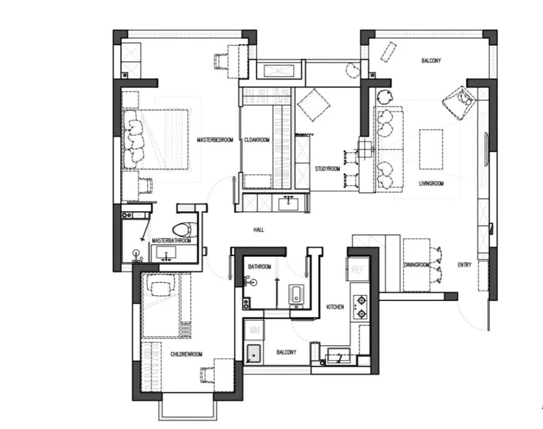 94 平米小套三，空间利用与舒适度完美结合-22