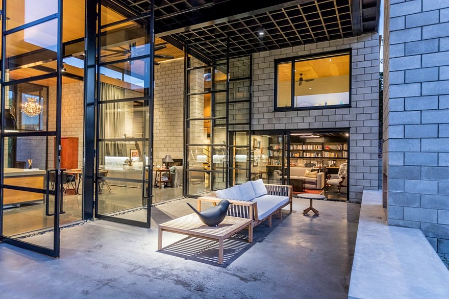 Double Height Living Spaces Add Drama to This Industrial-Style House-9