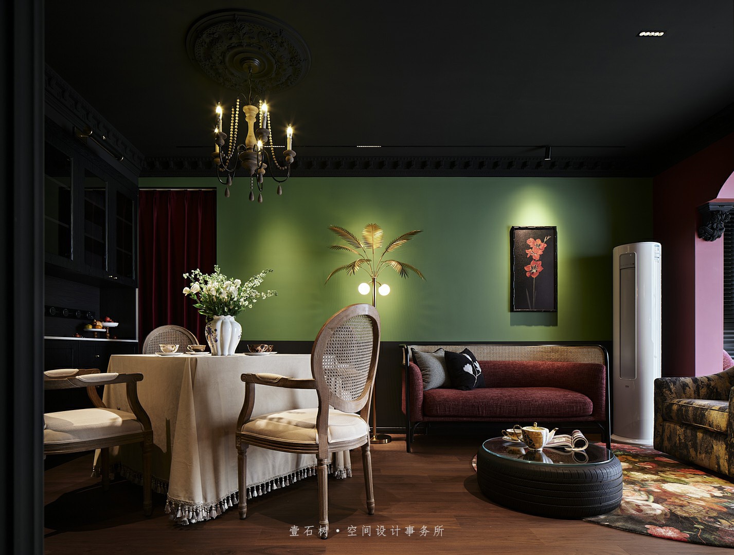 荣誉花园复古风格设计丨壹石樹空间设计事务所-16