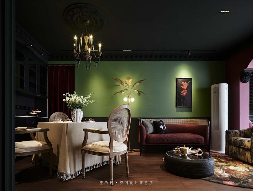荣誉花园复古风格设计丨壹石樹空间设计事务所-16
