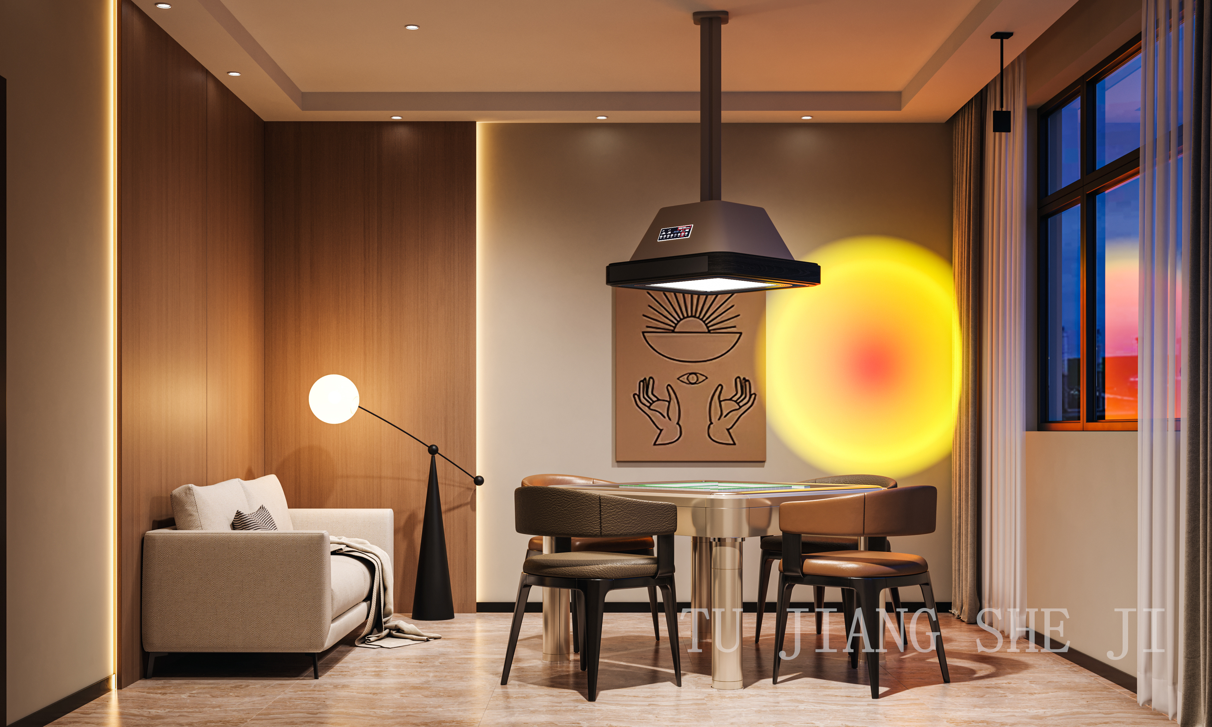 释放压力，享受生活另一面炫酷台球室打造多元休闲空间-5