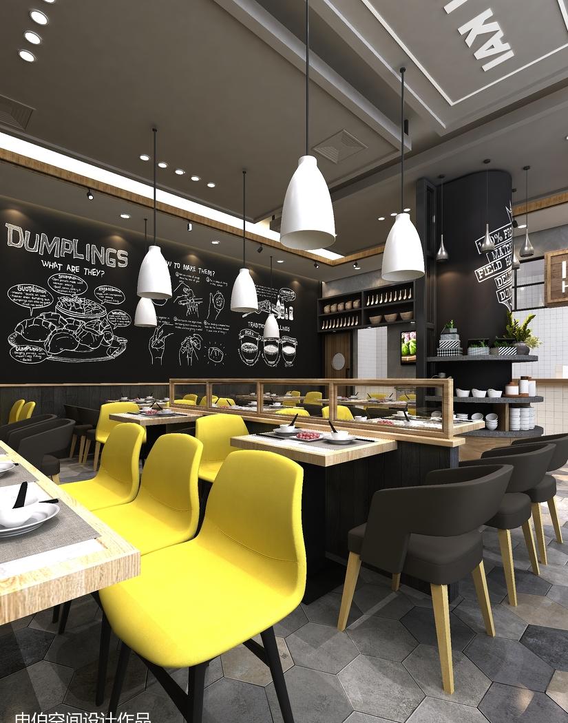 小型餐厅设计店铺装饰设计-1