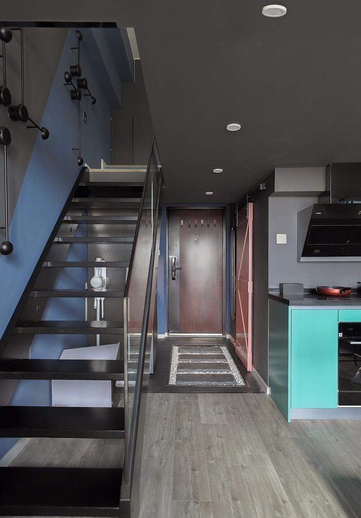 42㎡Loft 别墅,庭院式玄关、开放式厨房、电动投影幕布-23