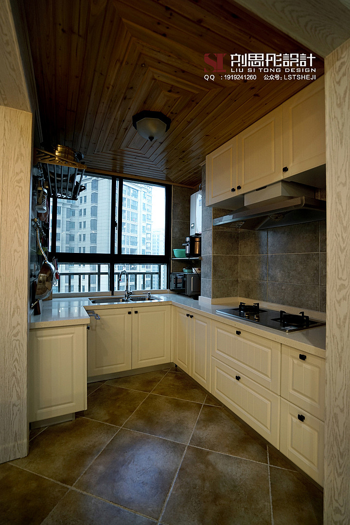 幸福时代 98 平美式混搭风，蓝色沙发点亮空间-36