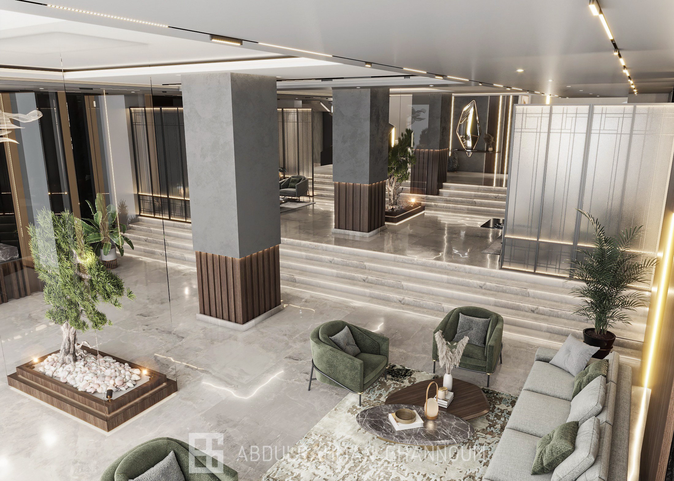 酒店入口室内设计丨Eng. Abdulrahman Ghannoum-15