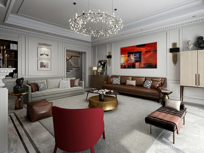 300万元别墅豪宅520平米装修案例·效果图  杭州轻奢风花园别墅丨中国杭州-14