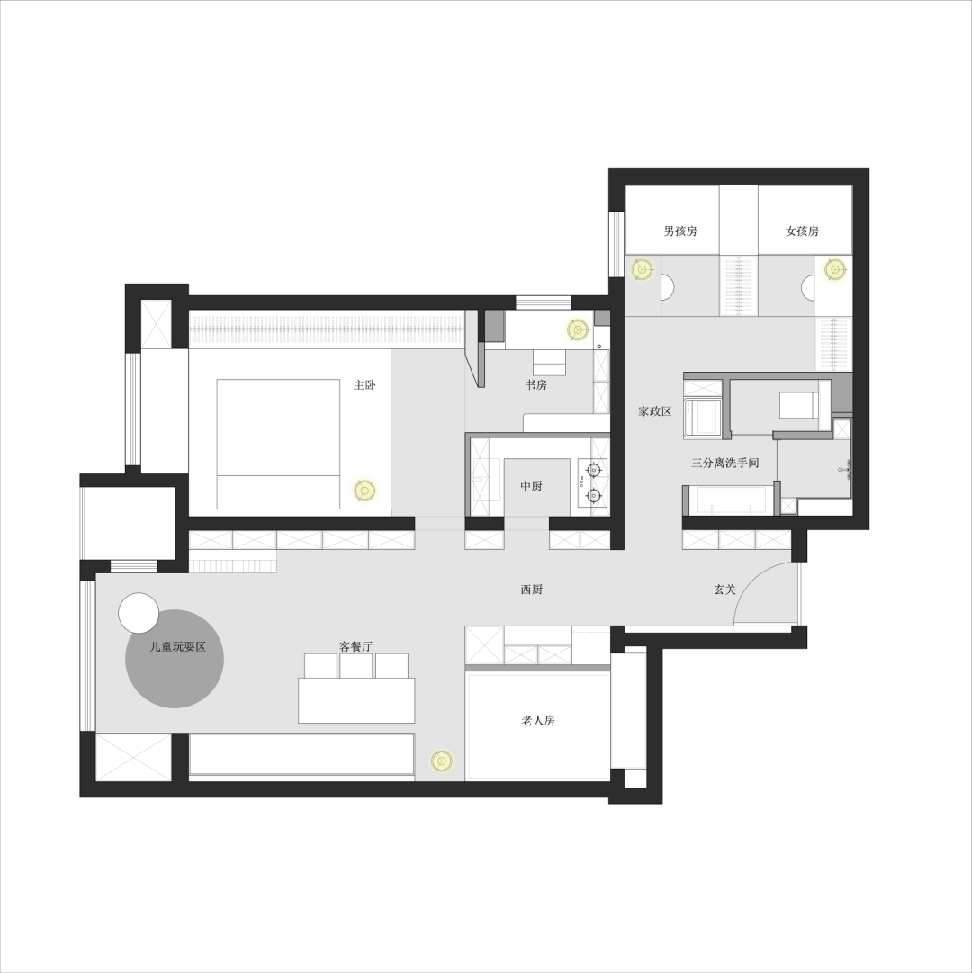 学区房爆改,三代同堂共享空间魔法丨中国北京丨恒田设计研究所-16