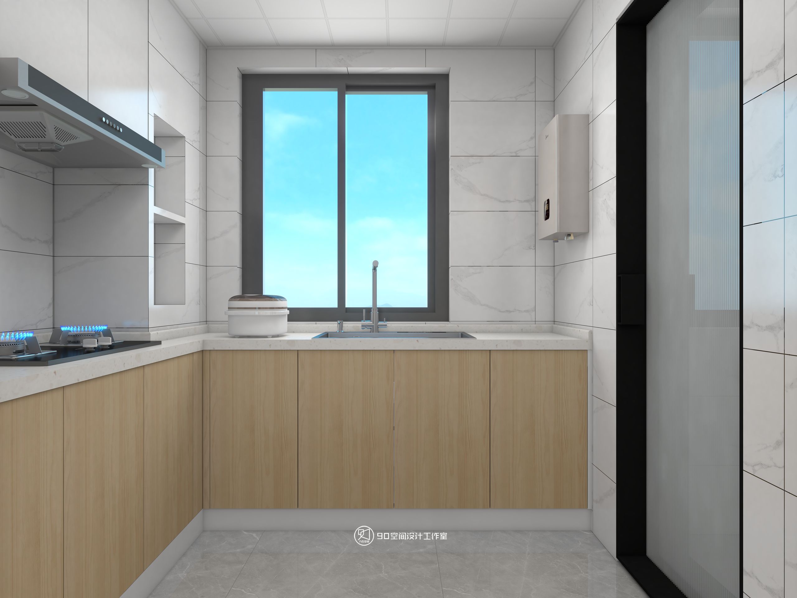 棉花糖奶油风格113 平方 3 室 2 厅 1 卫丨90 空间设计-16