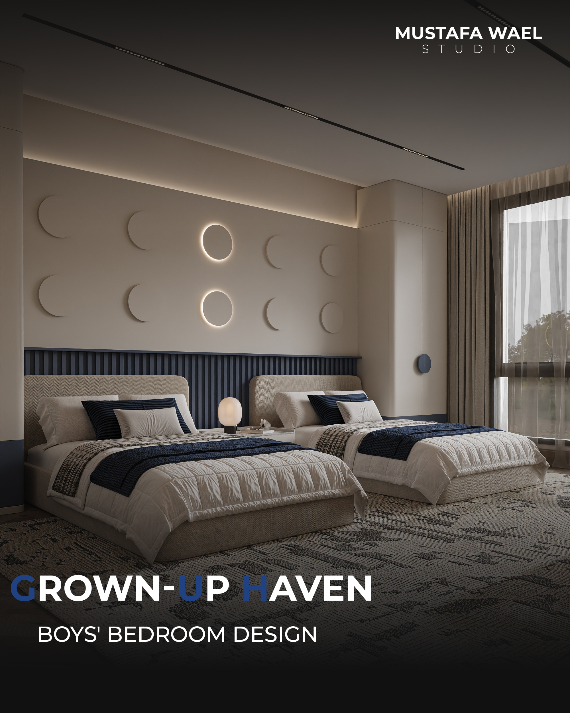 男孩卧室·室内设计丨阿联酋丨Mustafa Wael Studio-0