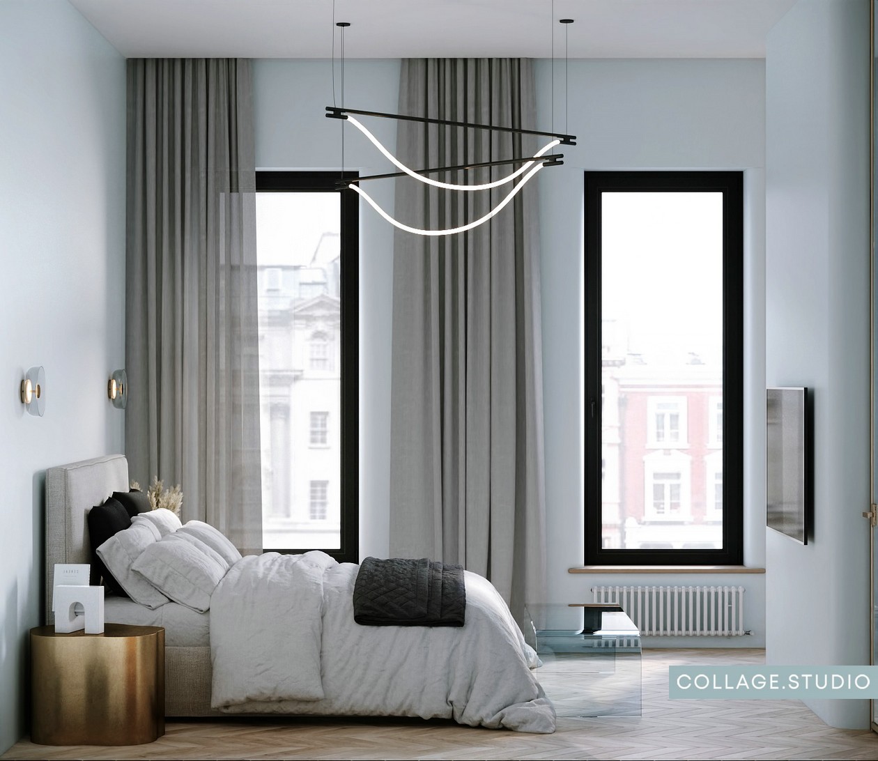 浅蓝色+木质 美的纯粹又自然。-9