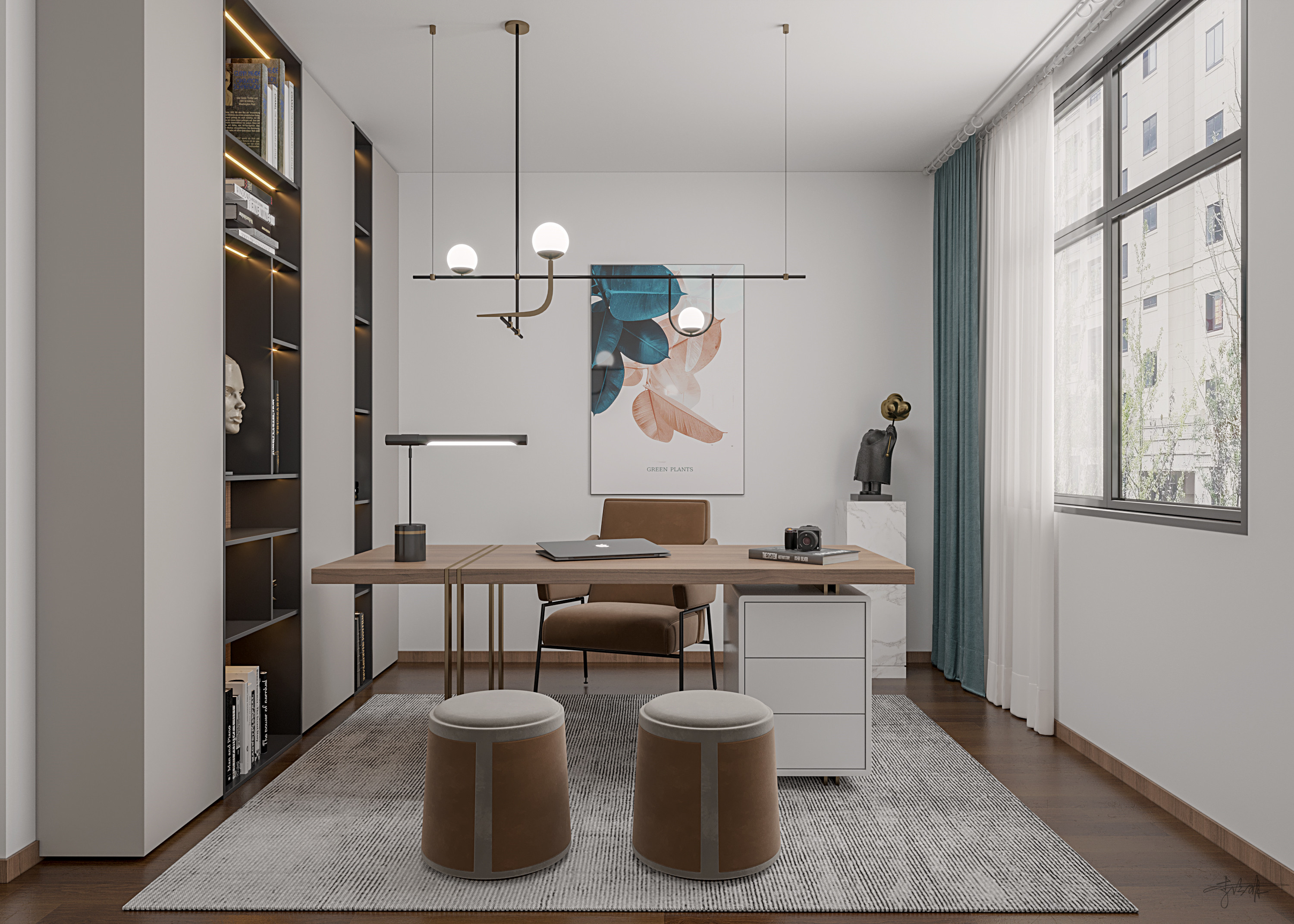 现代简约别墅设计丨星夜传图设计表现-5