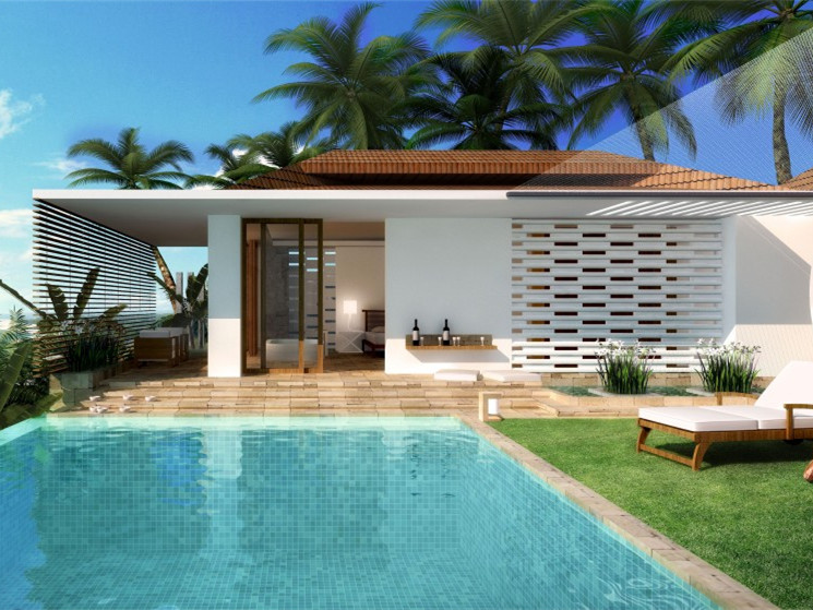 美国塞班岛度假别墅,新亚洲风格融入自然景观-8