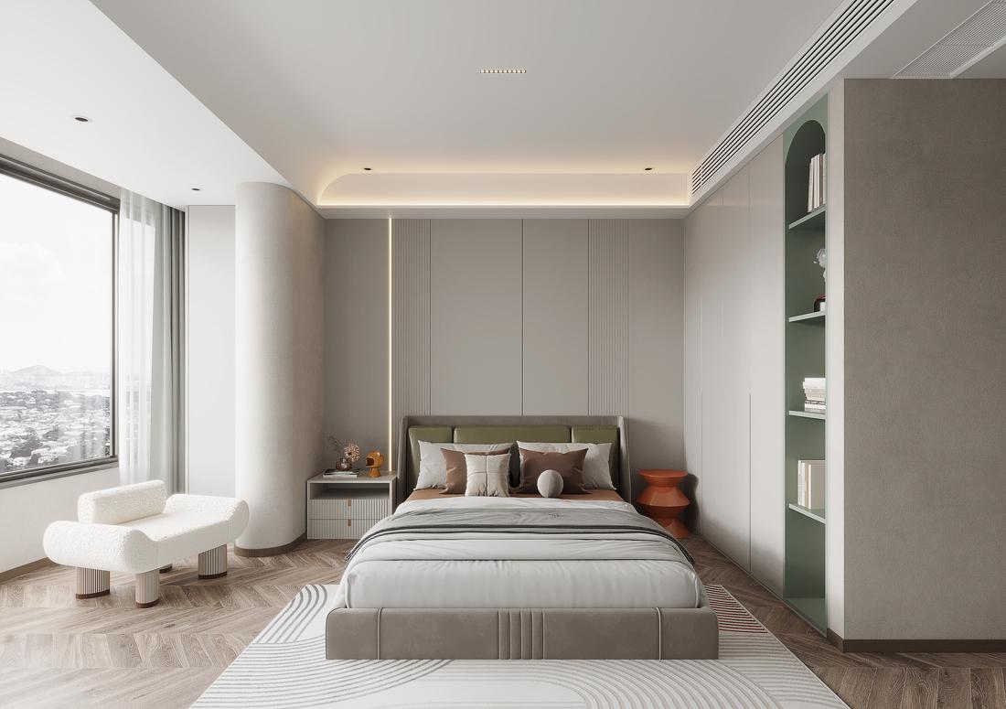芜湖宜禾设计丨平层丨
美设奖×最佳居住空间奖（效果图）×无垠-9
