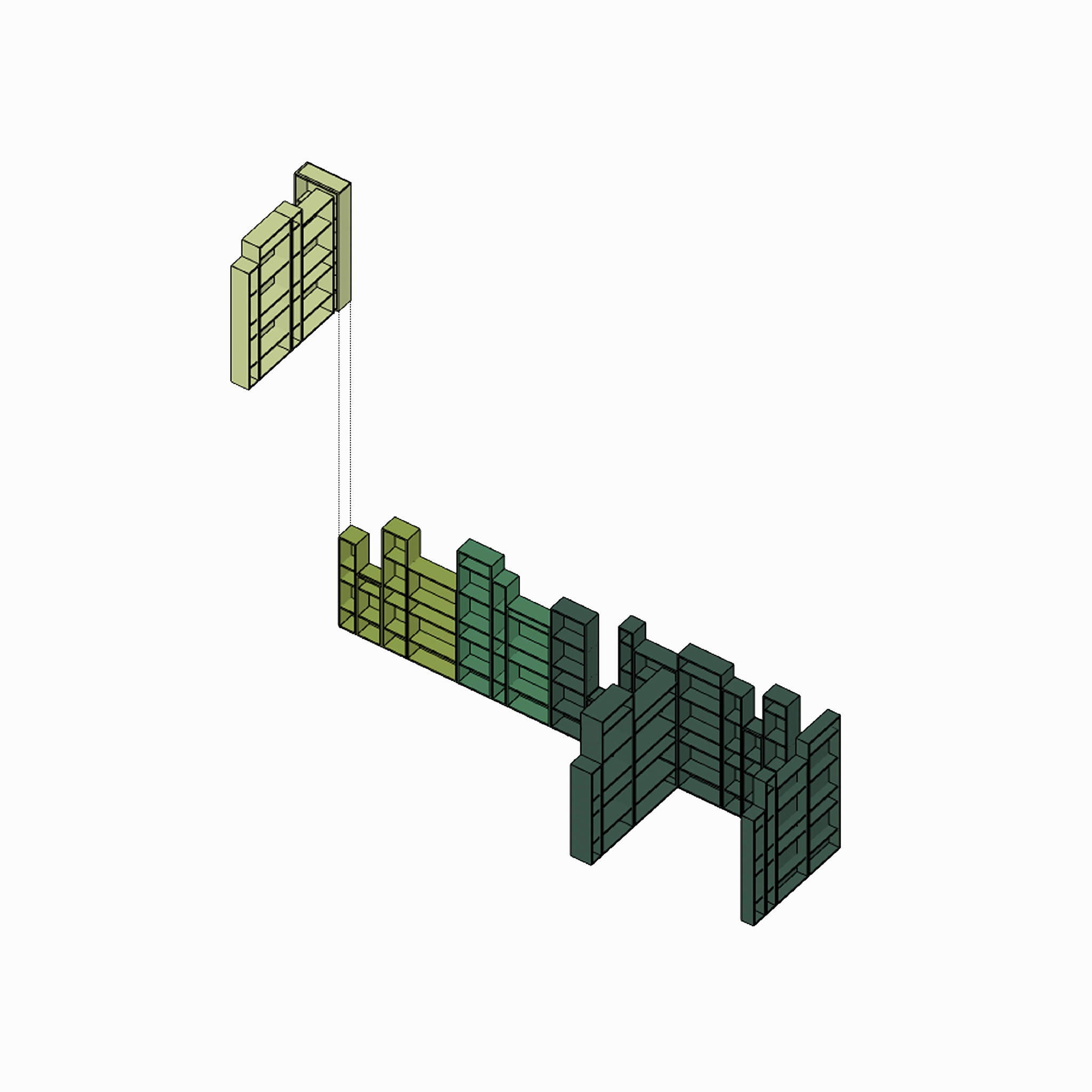 曼谷小型审计办公室的绿色木柜创意设计丨泰国曼谷-51