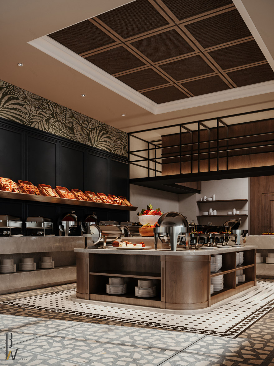 酒店餐厅丨沙特阿拉伯丨Black N White studio-25