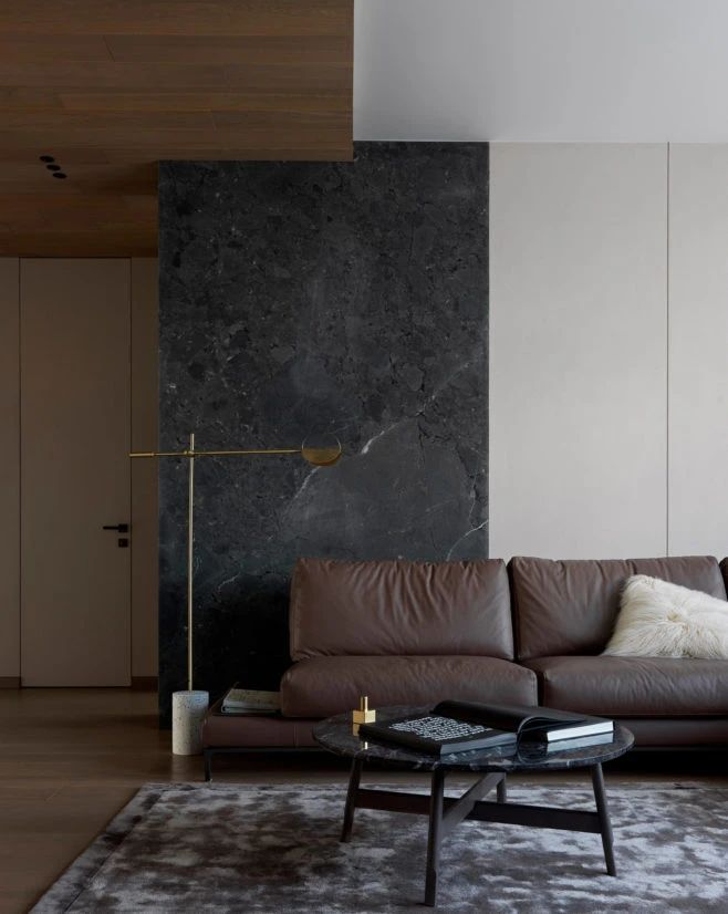 高级灰与木饰面的男性气质公寓丨Yana Demidovich-10