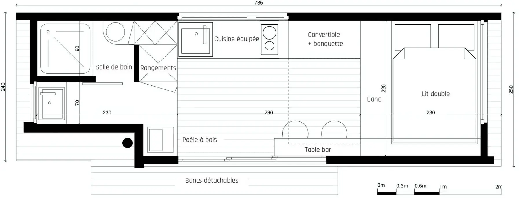 法国 20m²迷你木屋，精致设计与自然完美融合-13