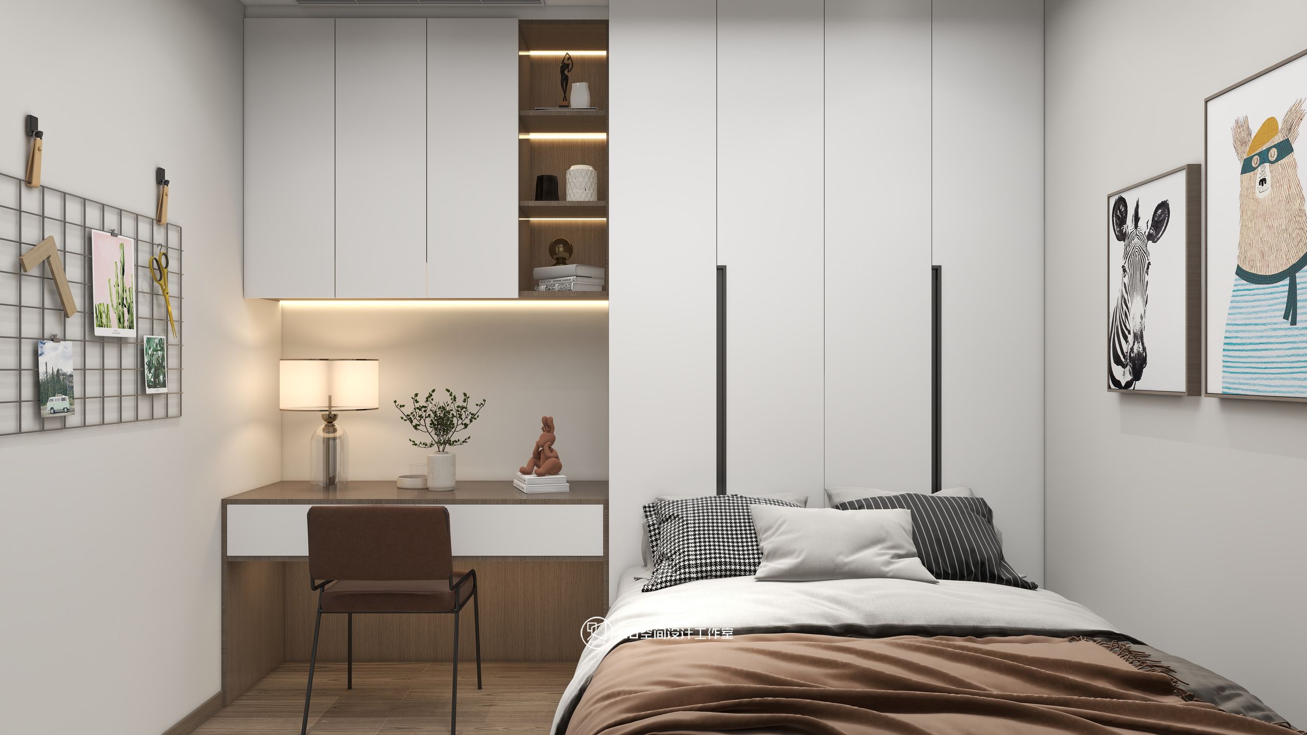 海市蜃楼现代轻奢风格挑高别墅设计丨90 空间设计-53