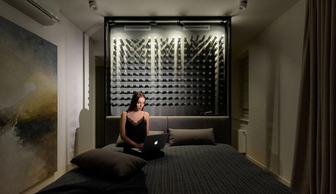 乌克兰98㎡现代风公寓设计，角落空间这样设计太实用了！-50