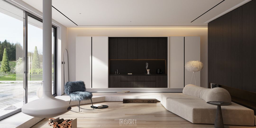 融合自然与居住的现代混搭跃层住宅丨深白设计-17