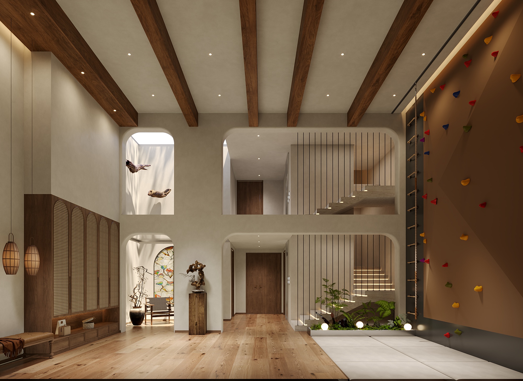 诧寂现代别墅客餐厅效果图表现-0