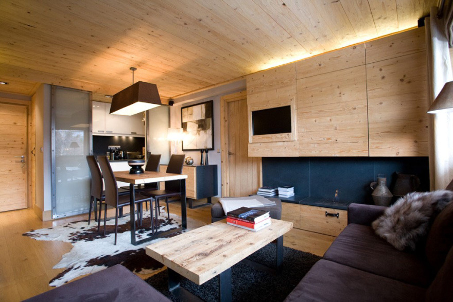 含精美木质元素的小型公寓室内设计-6