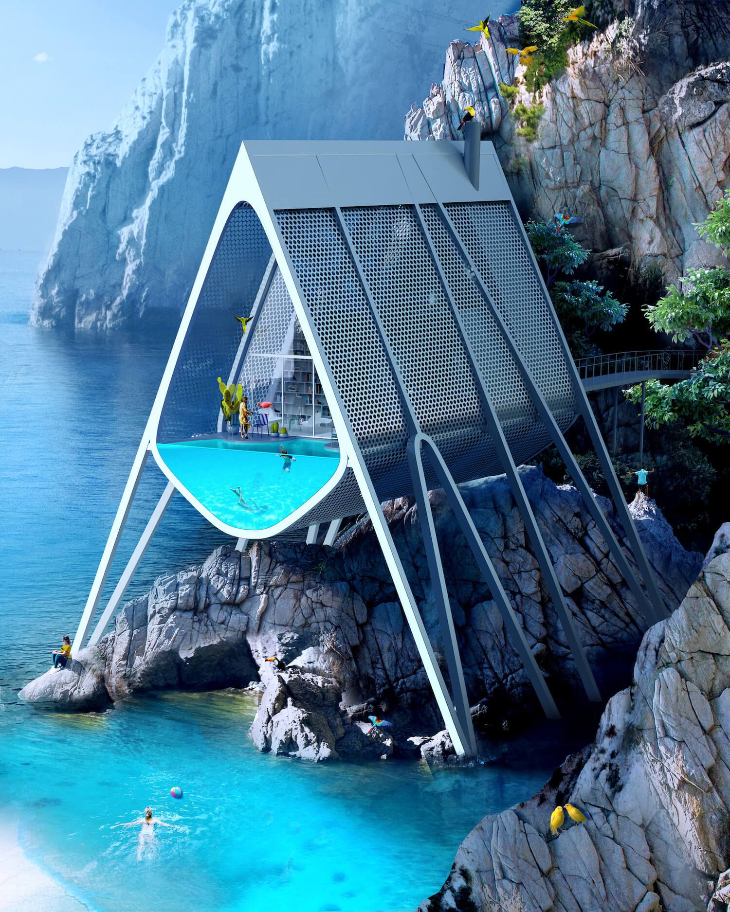 希腊海滨的白色小屋丨ANTIREALITY-16