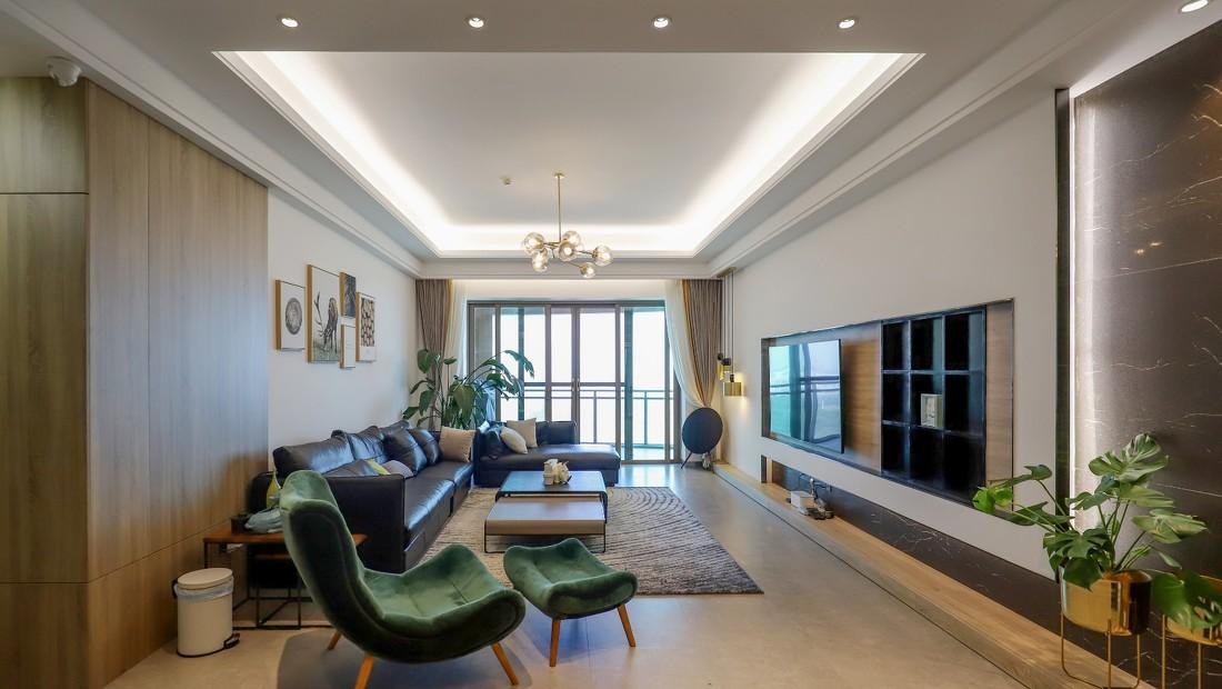 广州轻奢北欧风大户型设计,多元素空间利用-7
