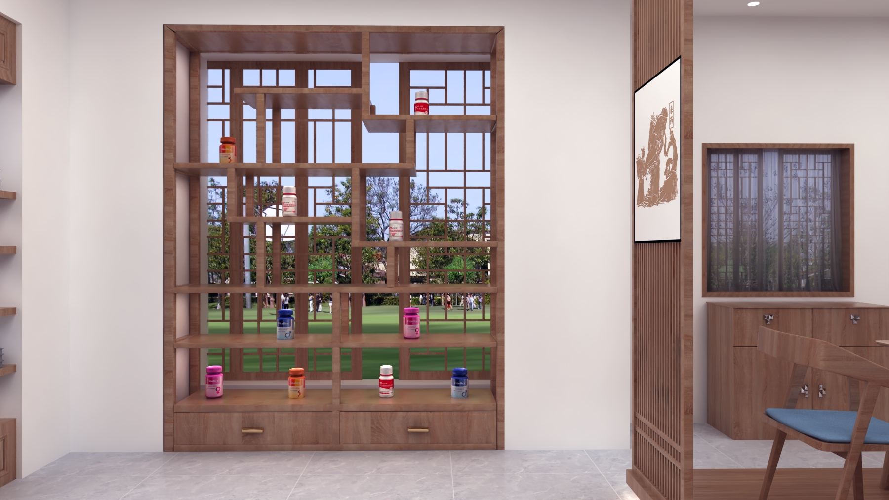 中医展馆展示设计3D效果图-8