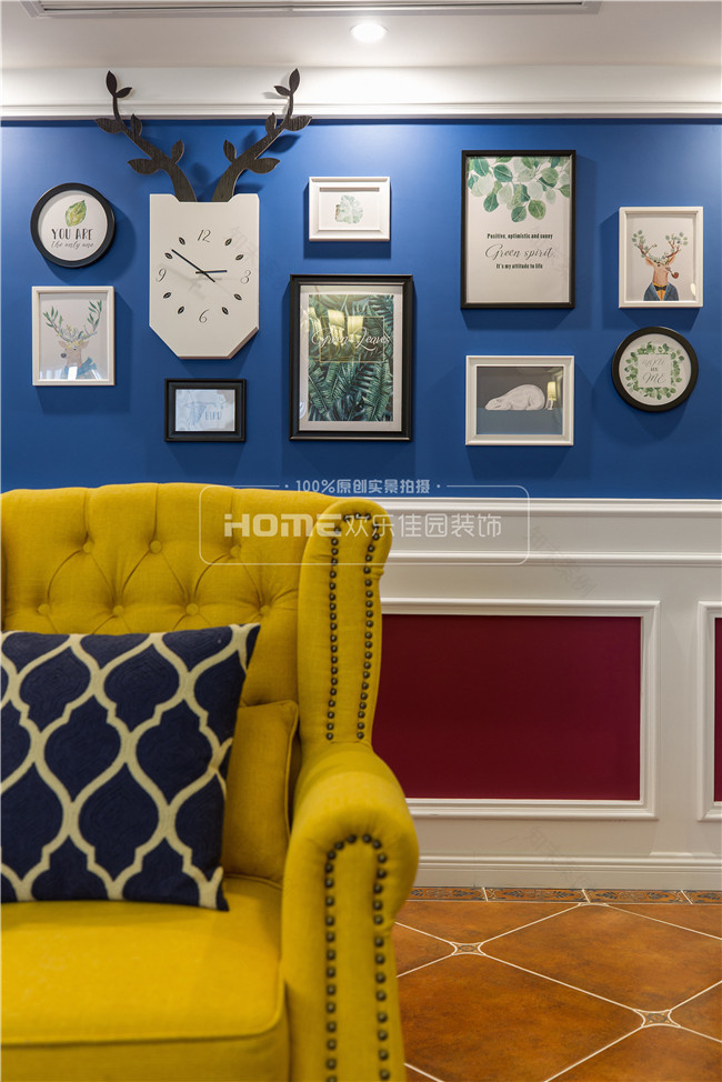 现代美式四口之家,色彩碰撞出的生活浪漫-38